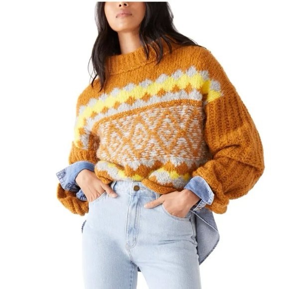 Free People Alpine Crop Mock Neck Sweater - Picture 2 of 11